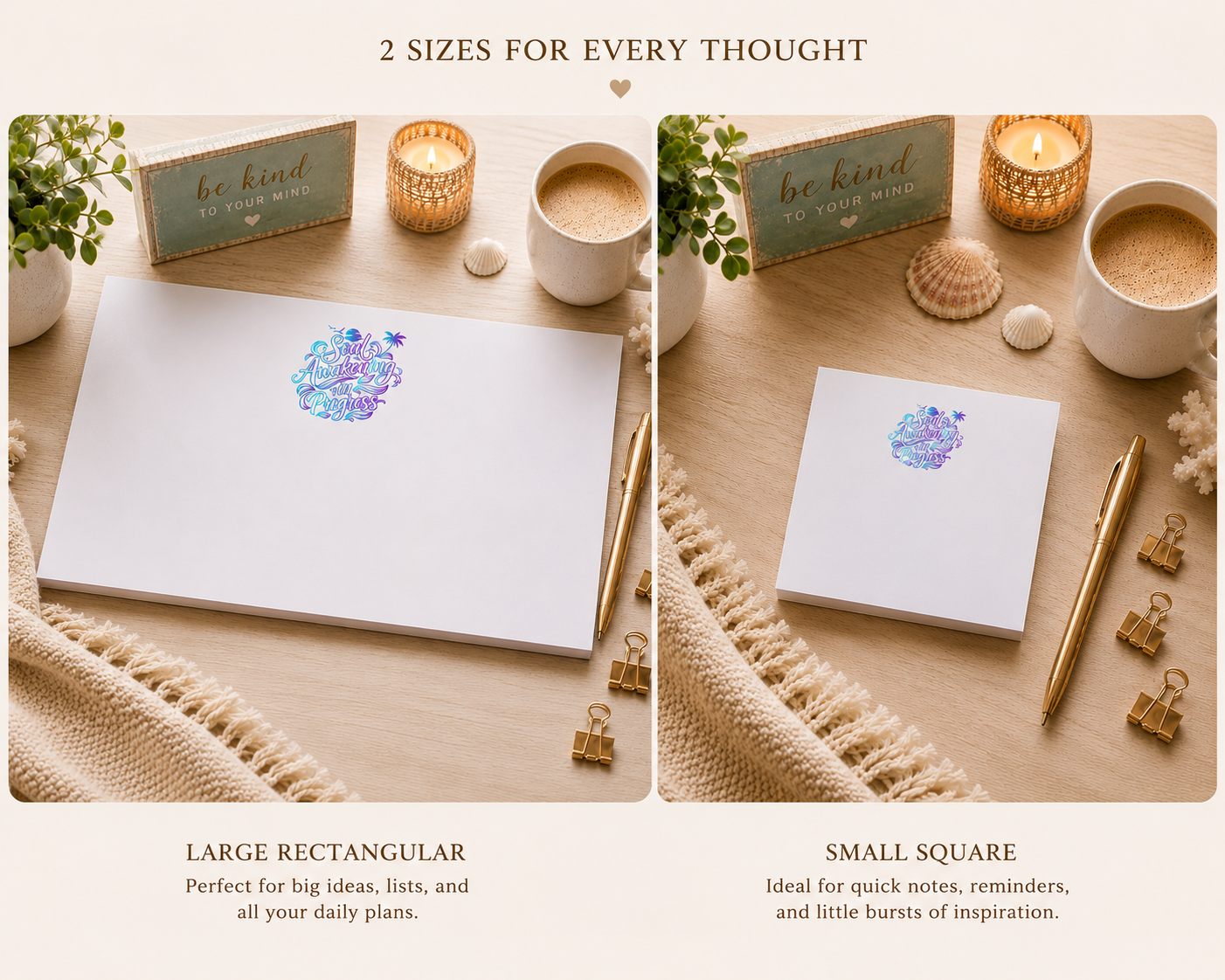 Deep Waves Ocean Notepad | Minimalist Coastal Stationery | Daily Planner, To-Do List & Mindfulness Notes