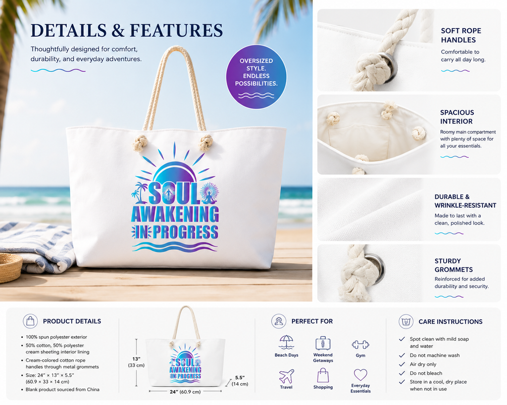 Soul Awakening In Progress Weekender Tote — Sunrise