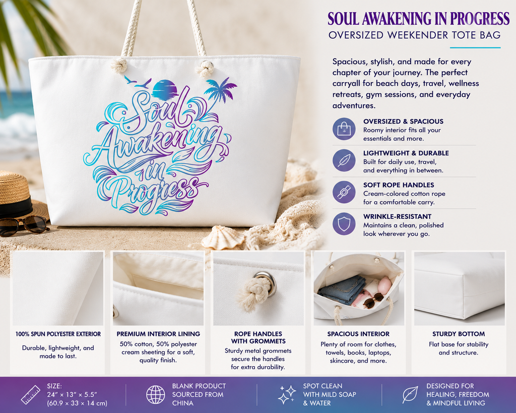 Soul Awakening In Progress Weekender Tote — Tropical