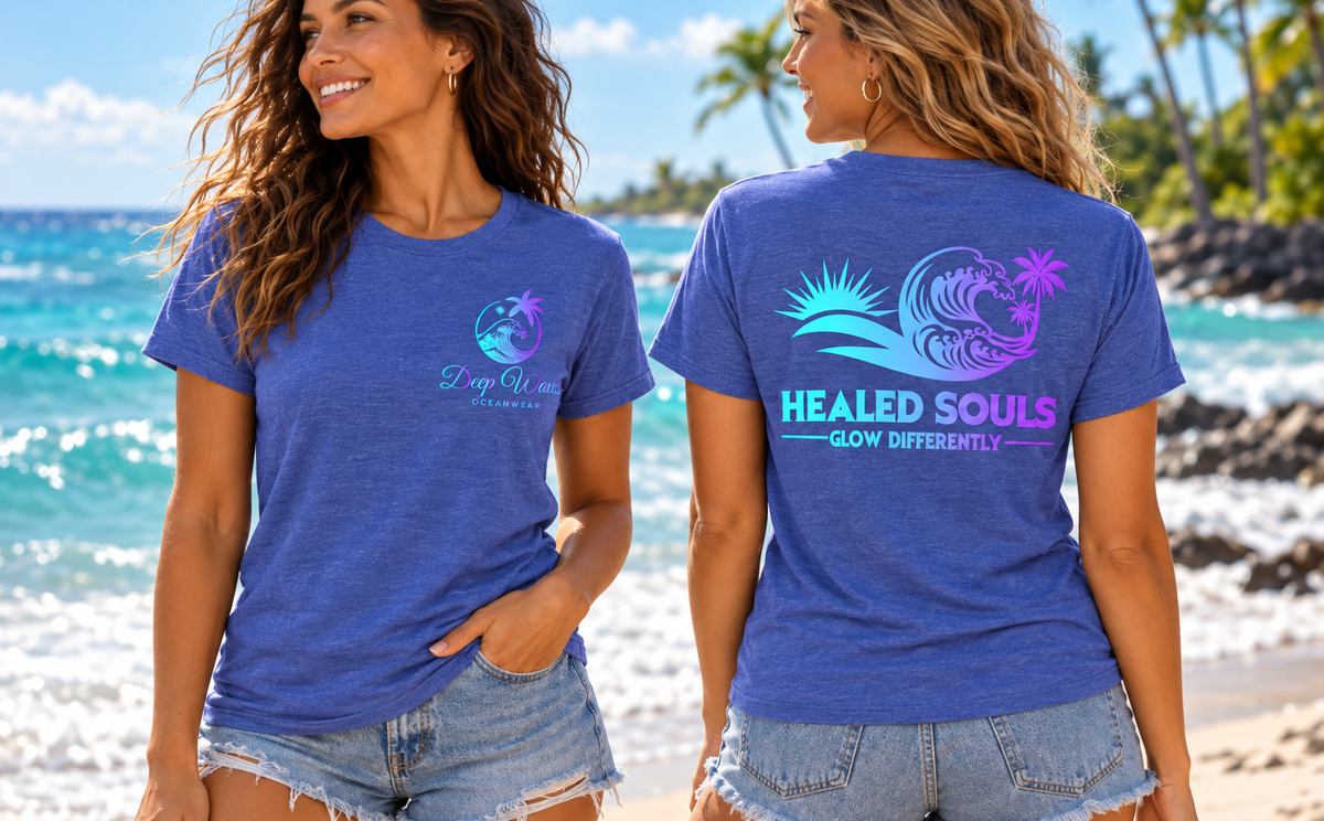 Healed Souls Glow Differently Wave Relaxed Tee - Wave