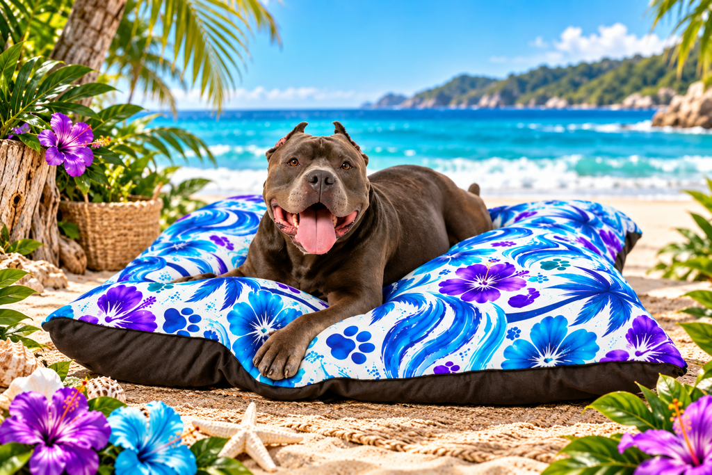 Ruff Waves Tropical Floral Pet Bed