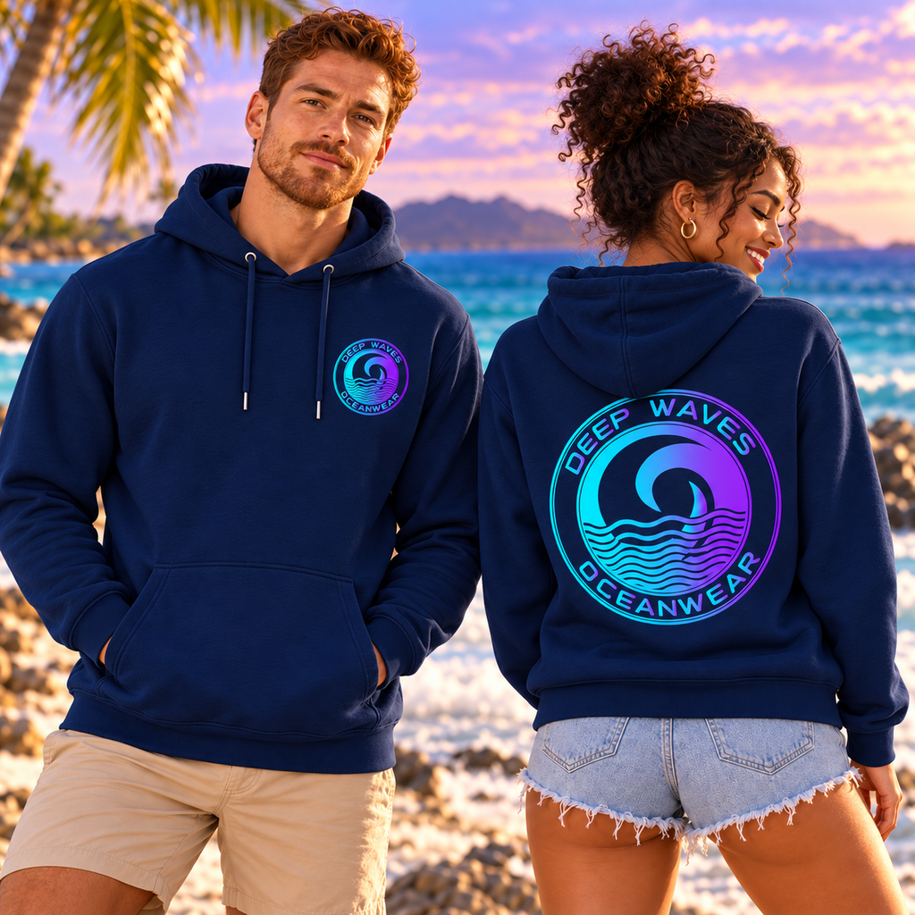 Deep Waves Unisex Pullover Hoodie
