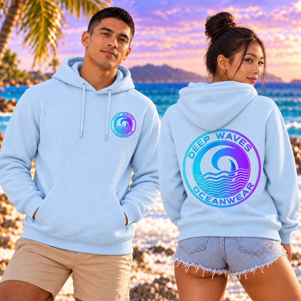 Deep Waves Unisex Pullover Hoodie