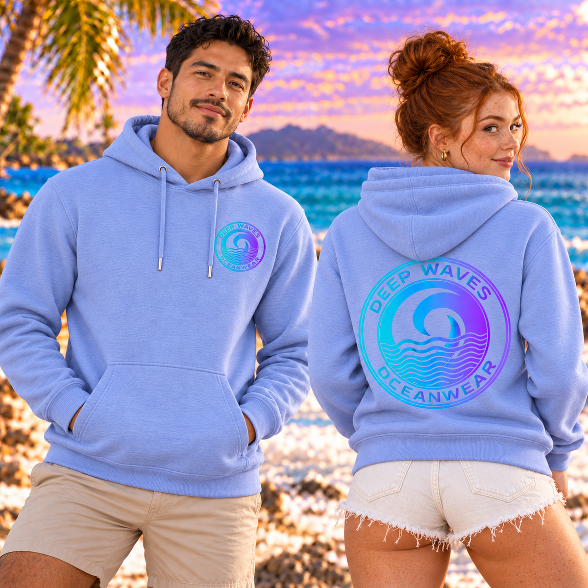Deep Waves Unisex Pullover Hoodie